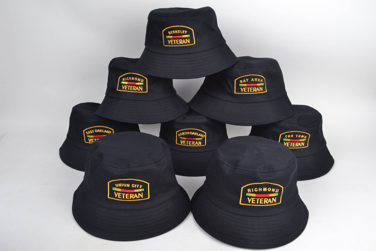 East Oakland ,West Oakland, Berkeley, And Many More.. Bucket Hats Black And White -